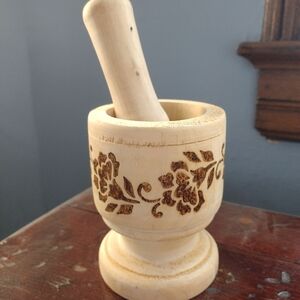 Flower Mortar and Pestle Set - Handmade